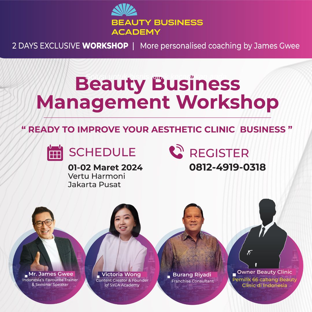 beauty business academy workshop bisnis klinik kecantikan