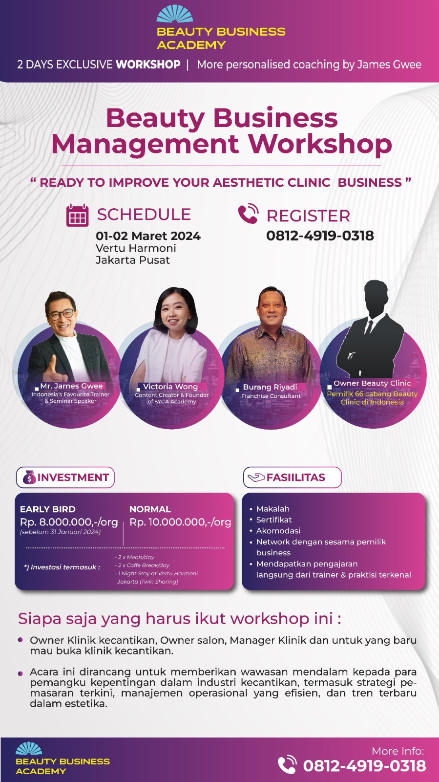 workshop bisnis klinik kecantikan