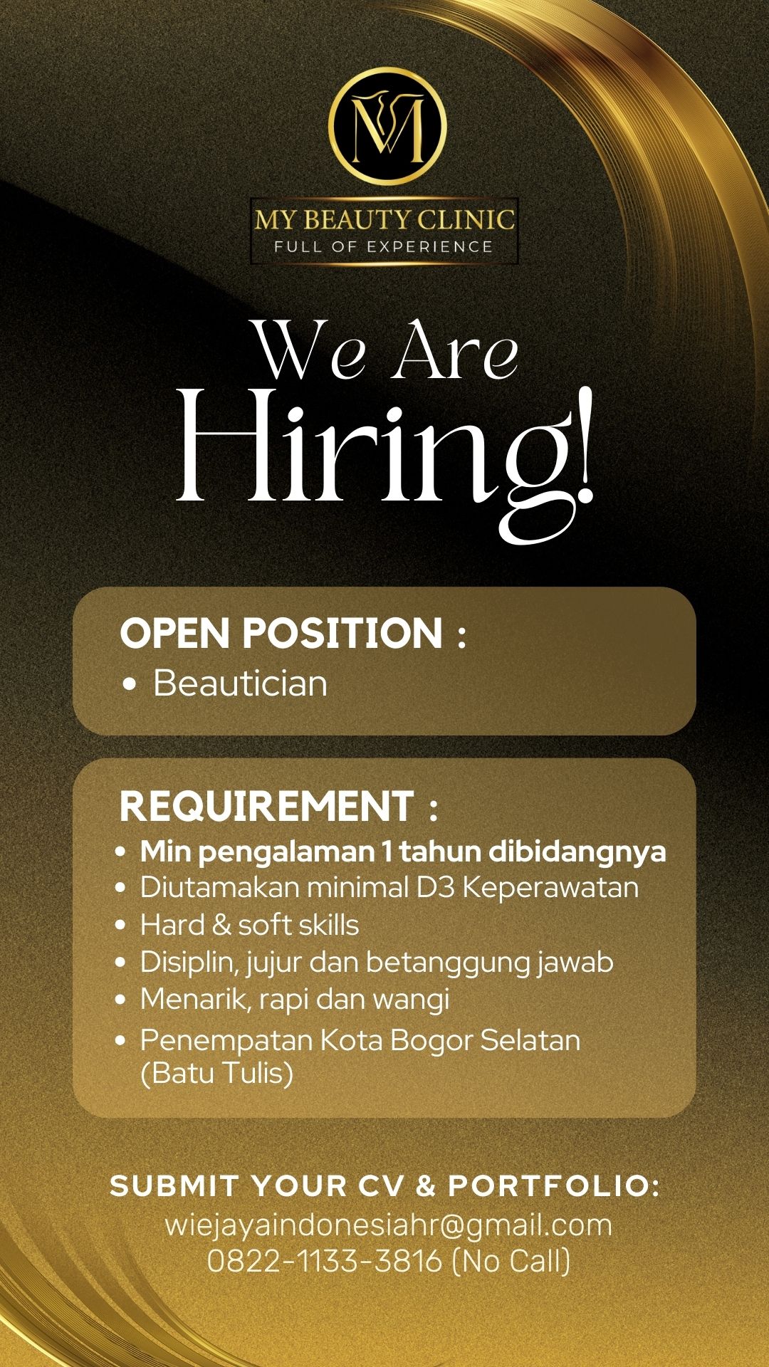 LOKER BEAUTICIAN